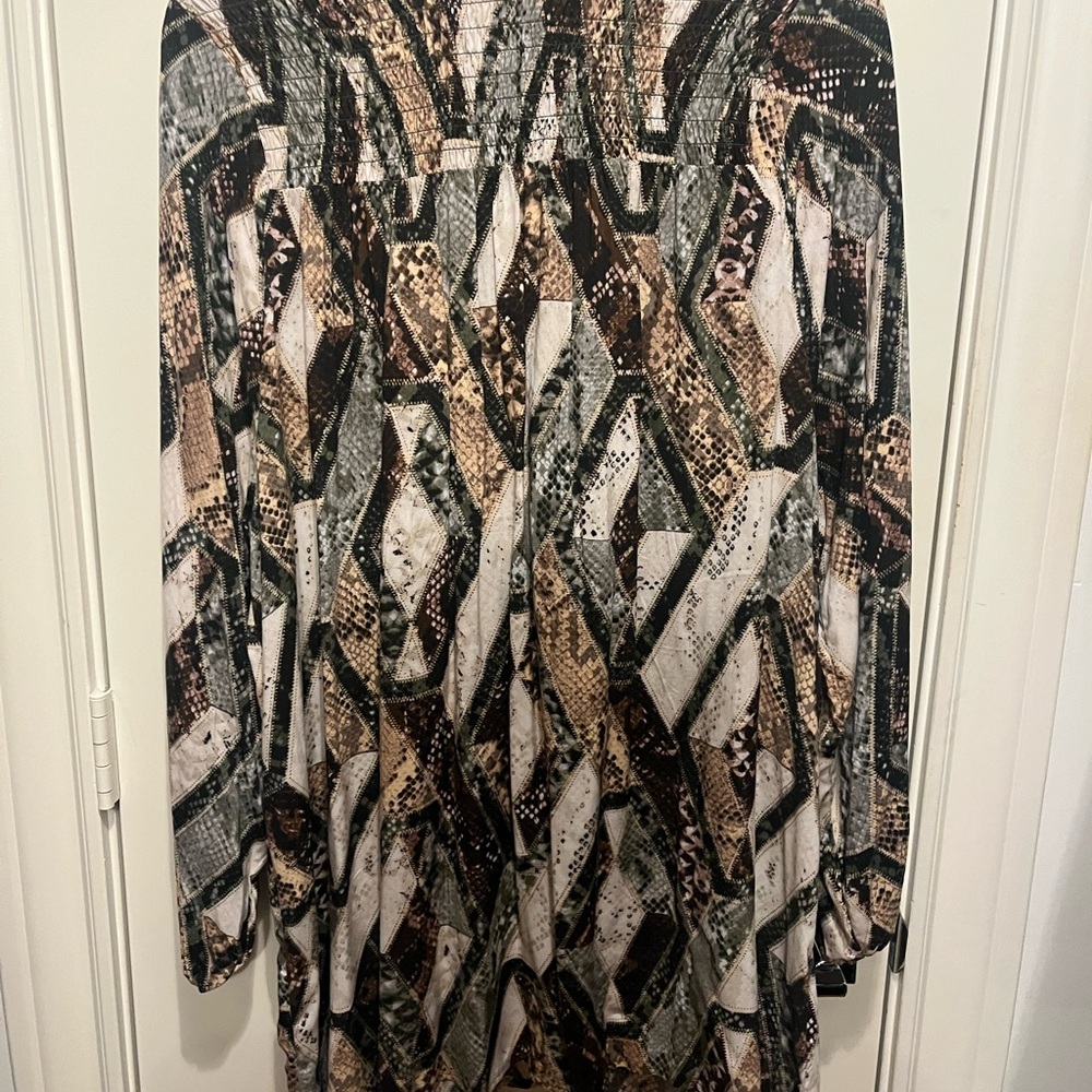 Elegant Multicolor Patterned Dress